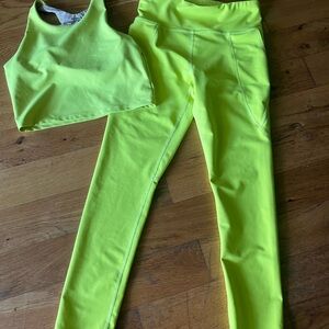 Old Navy Yellow Leggings and Sports bra